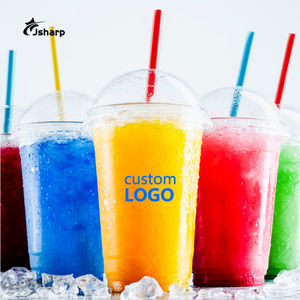 도매 12 온스 16 온스 18 온스 20 온스 24 온스 플라스틱 컵 돔 뚜껑이있는 슬러시 컵 - Product Image 1