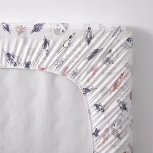 Drap de lit en Fiber de bambou et coton doux et soyeux pour bébé, drap-housse pour berceau Standard et matelas pour tout-petits