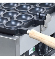 Smiley Face Waffle Cup Maker 2000W 12 pcs Snack Food Equipment Petit Gâteau Gaufre Machine Plaque Personnalisée