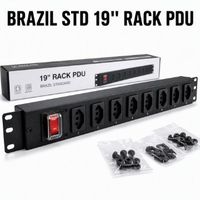 Prix d'usine – Unité de distribution d'alimentation (PDU) 19 pouces pour montage en rack, 1U, 8 prises universelles, boîtier en alliage d'aluminium, protection contre les surtensions