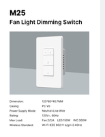 Ventilateur de plafond 2 en 1 Ventilateur de contrôle et variateur de lumière Ventilateur et variateur de lumière avec Alexa et Google Timer