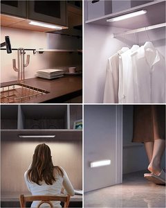 Striscia LED Wireless per Armadio, Illuminazione <span class=keywords><strong>a</strong></span> Induzione per Vetrina, <span class=keywords><strong>Luci</strong></span> LED Ricaricabili USB con Sensore di <span class=keywords><strong>Movimento</strong></span> - Product Image 6