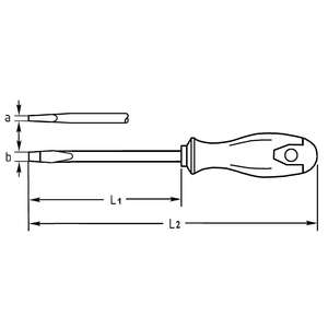 HEYCO 04536010133 VDE Tournevis d'électricien pour vis à fente plate - Product Image 2