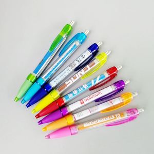 Stylo publicitaire promotionnel en papier recyclé avec bannière rétractable enroulable en plastique - Product Image 2
