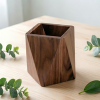 Porte-stylos en bois massif de noyer noir, organisateur de bureau, boîte de rangement minimaliste de luxe, porte-papeterie