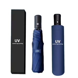 Parapluie compact coupe-vent entièrement automatique à trois plis, nervures en alliage, poignée en plastique, portable, abri de pluie de voyage, parapluie robuste - Product Image 5