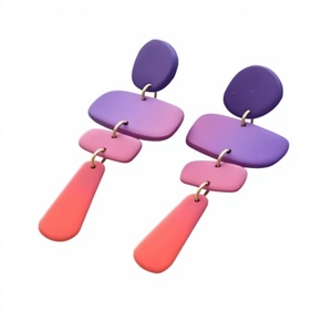 Pendientes de Aro Acrílicos con Forma de Luna Negra, Modernos y Elegantes para Mujer, con Baño de Oro, Joyería de Moda - Product Image 4