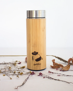 Bamboo <b>Insulated</b> Eco-Friendly Vacuum <b>Flask</b> Custom Engraved Travel Tumbler 6-12 Hours Thermal Insulation American Style Daily Use - Product Image 3