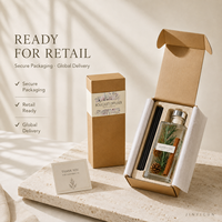 Pengharum Ruangan Botanical Reed Diffuser 150ml dengan Bunga Kering, Aroma Campuran, Label Pribadi untuk Grosir & Eceran