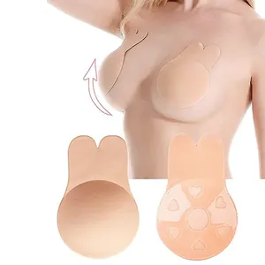 Women Breast Lift Tape Silicone Adhesive Bra Strapless Backless Rabbit Ear Pasties Nipple Cover