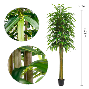 175 <b>Artificial</b> Silk Cloth Leaves Simulated Plant Furniture Garden Decorations With Real Poles for Sale - Product Image 2