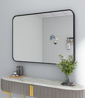 Miroir décoratif plaqué argent avec haute définition, miroir en verre trempé pour usage commercial et résidentiel de luxe