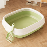 Nouveau design grand bac à litière de toilette amovible épaissi en plastique PP grand espace bac à litière pour chat