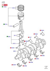 Cojinete de Cigüeñal Principal STD para Automóviles, Cojinete de Cigüeñal 1S7J-6K371-AA 1S7J6K371AA para <span class=keywords><strong>Ford</strong></span> Mondeo <span class=keywords><strong>Focus</strong></span> - Product Image 6