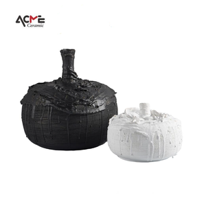 Decorazione della casa minimalista <span class=keywords><strong>vaso</strong></span> di lusso decorazioni per la casa accessori interni <span class=keywords><strong>vaso</strong></span> in ceramica bianca nera <span class=keywords><strong>Cactus</strong></span> - Product Image 5