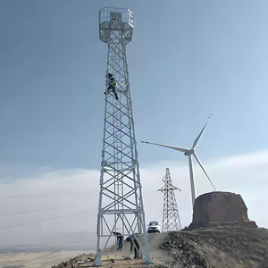 Op maat gemaakte vierpootige stalen constructie draadloze telecommunicatie wifi-toren 15M-200M verzinkt ISO9001 gecertificeerd - Product Image 6