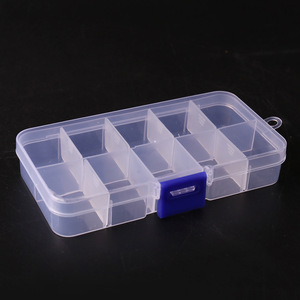 Model Storage Box 10 Grids <b>Tool</b> Organizer <b>Case</b> With Buckle Closure For Fishing Accessories Dust Resistant Plastic Container - Product Image 1
