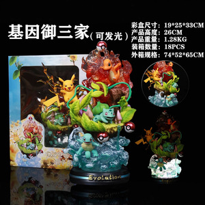 Figurines d'action Pokémon Série GK Mewtwo et Charizard en PVC avec effet lumineux pour présentation en scène - Product Image 3