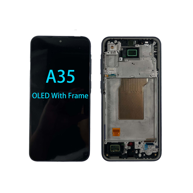 Mobile Phone Lcd for samsung Galaxy A35 with Frame Oled Display Lcd Screen Replacement