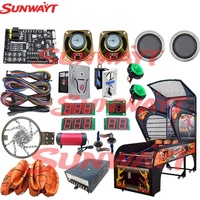Kit de cabinet de machine de basket d'arcade DIY en plastique avec écran LCD, fonctionnement à monnayeur, jeux de tir temporisé sans latence en anglais SUNWAYT