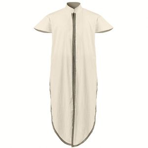 Grande taille hommes médiéval Renaissance gilet Halloween Costume hauts-Vintage chevalier guerrier <span class=keywords><strong>Pirate</strong></span> coton sans manches <span class=keywords><strong>Robe</strong></span> - Product Image 4