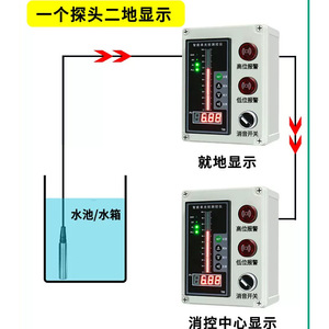 Panneau de commande d'alarme incendie avec affichage LED AC 220 V pour la surveillance du niveau d'eau des réservoirs et des piscines - Product Image 2