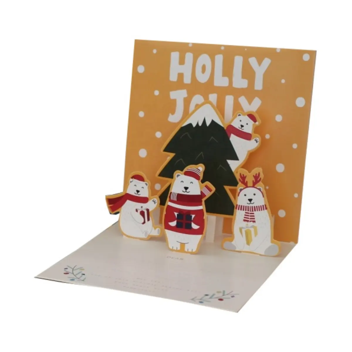 بطاقة تهنئة عيد الميلاد ثلاثية الأبعاد بطاقة بريدية جديدة وبسيطة ومبتكرة بطاقة تهنئة عيد الميلاد وبطاقة عبارة thank you هدية وبطاقة بريدية