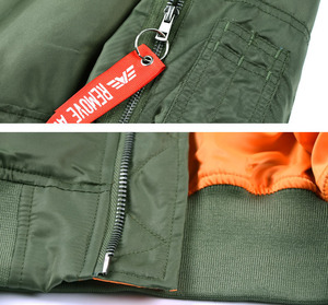 Jaket Musim Dingin Tebal Anti Angin Anti Air Custom Logo Jaket Bomber Pria Jaket Penerbang - Product Image 6