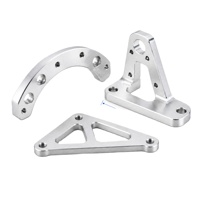 Kit de supports en aluminium courbés usinés sur mesure par CNC, plaque d'arc de montage, gusset 5 pour électroérosion à fil de précision, OEM ODM, poli, tolérance