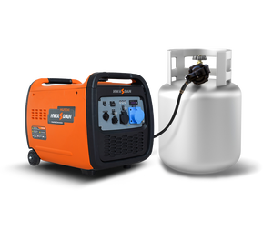 Générateur à onduleur HWASDAN, 4000W, super silencieux, double carburant, portable, avec démarrage à distance/électrique, pour usage domestique et camping - Product Image 1
