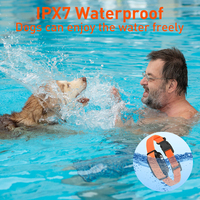 Hundetrainingshalsband IPX7 Wasserdicht Wiederaufladbar Reflektierendes TPU-Halsband mit Piepton Vibration Statischer Schock Anti-Fehlbedienung Tastensperre