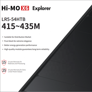 ที่มีประสิทธิภาพ Monocrystalline 400w 450w <span class=keywords><strong>500w</strong></span> 550w 600w 700w สีดํา Longi แผงพลังงานแสงอาทิตย์สําหรับ off grid แบตเตอรี่พลังงานแสงอาทิตย์ระบบ - Product Image 2