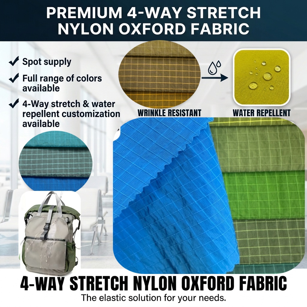 Custom Color Three-Layer Abrasion-Resistant Nylon Waterproof Oxford Fabric for Handbags Backpacks Luggage Tents Outdoor