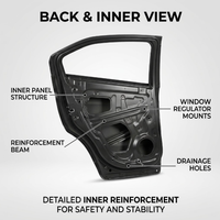 Coque de porte arrière nue pour Mitsubishi Eclipse Cross GK 2022-2025, Référence OE : 5730B869, 5730B870