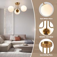 TSINYE LED moderne Dimmable 3 lumières abat-jour en verre lustre pour chambre suspension luminaire pour salon couloir chambre