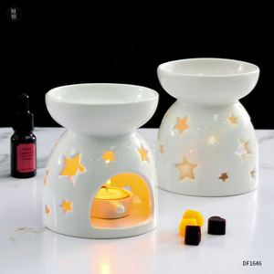 Quemador de Aromaterapia de Cerámica Chaozhou, Difusor de Aceites Esenciales de Porcelana Blanca, Decoración para el Hogar, Regalo DF1646 - Product Image 1