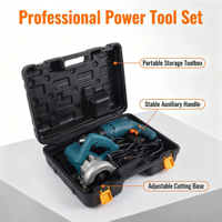 Kit de Herramientas Eléctricas Profesionales para Trabajos Industriales y de Bricolaje en Madera, con Sierra Circular y Taladro de Impacto