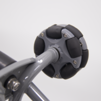 Accessoires pour vélo pliant Brompton Small B : Roue pivotante omnidirectionnelle Easy-Travel, noire et grise