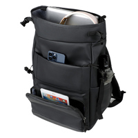 Sac à dos pour ordinateur portable moderne et décontracté, personnalisable, avec fermeture à enroulement, disposition de rangement polyvalente, idéal pour le travail et les courts voyages