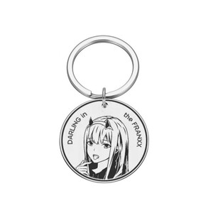 Anime <span class=keywords><strong>DARLING</strong></span> <span class=keywords><strong>in</strong></span> <span class=keywords><strong>The</strong></span> <span class=keywords><strong>FRANXX</strong></span> Porte-clés 02 Zero Two Round Pendant Fashion Halloween <span class=keywords><strong>Cosplay</strong></span> Accessory - Product Image 6