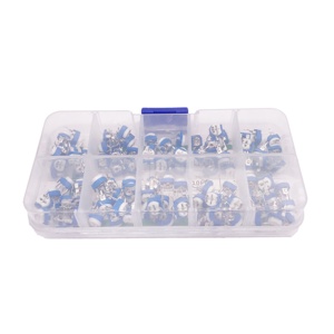 탄소 필름 수평 트림 냄비 전위차계 100 개/몫 10 값 가변 저항 500R 1M RM065 - Product Image 3