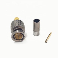 Connecteur mâle BNC coaxial RF en laiton haute Performance 75ohm avec placage à l'or pour câble RG58