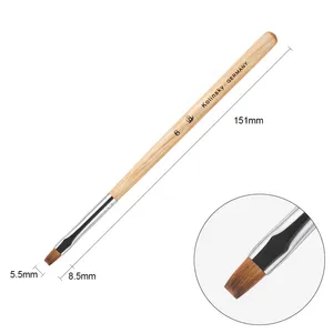 Original Nylon Hair Brush Wood Color Novel Design Fan Shaped Brushes Gradient Nail Art Brush With Top Wholesale Supplier