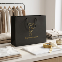 Sacs d'emballage en papier pour épicerie avec logo personnalisé en feuille d'or à chaud et poignée en corde résistante