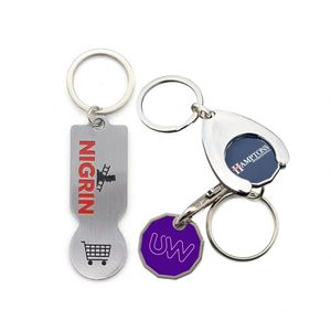 Supermarket <b>Locker</b> Coin Keyring Custom Design Metal Supermarket Shopping Trolly Coin Token Chip Keyring Shopping Cart Keychain - Product Image 5