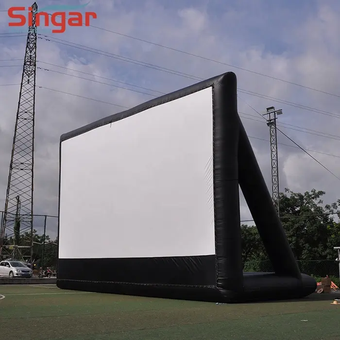 Proyector inflable para exteriores gigante comercial, pantalla de película