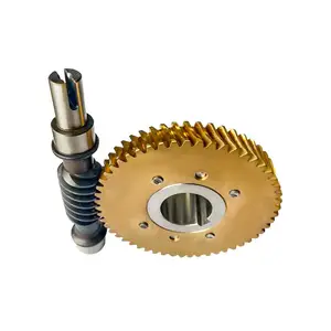 Kunden spezifische CNC-Schnecke Bronzed Gear Stahl Messing Schnecken rad für den Bau