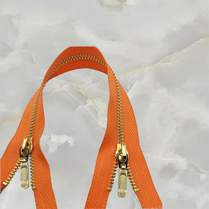 <span class=keywords><strong>Fermeture</strong></span> <span class=keywords><strong>éclair</strong></span> métallique <span class=keywords><strong>double</strong></span> tête de 9 pouces pour grands sacs, personnalisée en usine Hengda, vente en gros - Product Image 5