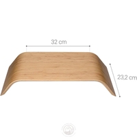 Opvouwbare Desktop Riser Voor Computers Elektronica Zwart Bamboe Walnoot Houten Computer Monitor Stand Voor Imac Notebook Pc Lcd