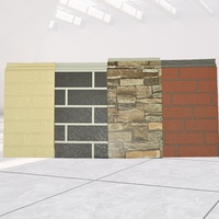 Panneau mural isolant en PU gaufré métallique pour extérieur, revêtement décoratif anti-âge pour villa préfabriquée et maison conteneur